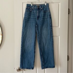 Madewell Women’s Perfect Vintage Wide Leg Crop Jeans, Size 24